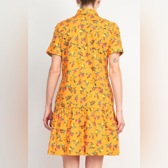 Donna Morgan Collared High Neck Button Down Short SleeveCotton Blend Dress #B18 - Picture 2 of 8